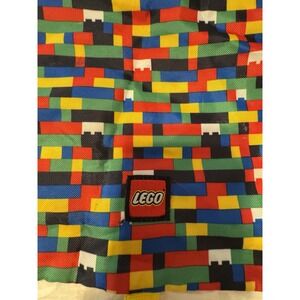 Lego Brick Pattern Drawstring Clinched Gym Bag Backpack